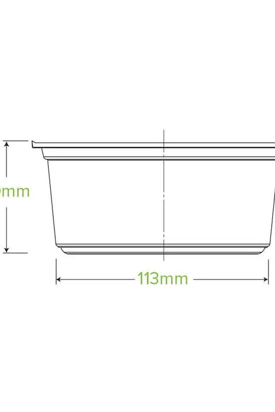 24oz/700mL Clear Wide Unbranded BioBowl - 600pcs/Ctn - TEM IMPORTS™