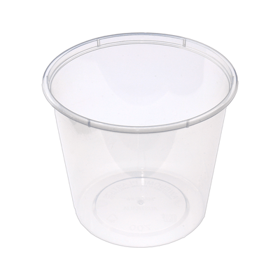 700mL Round Plastic Containers Natural - TEM IMPORTS™
