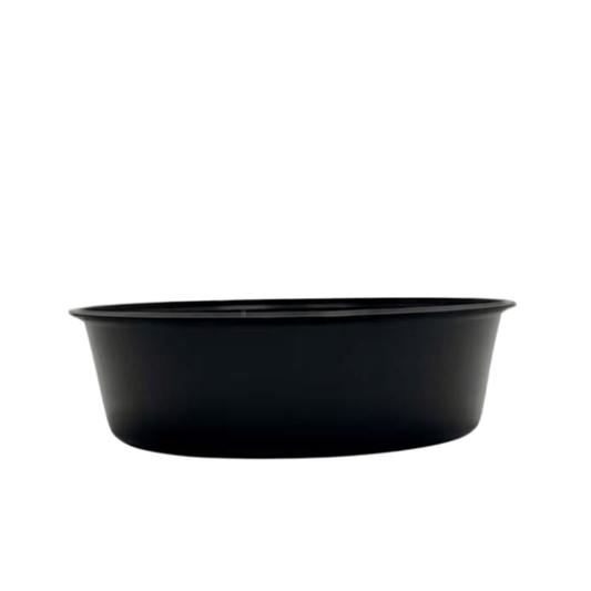 2500mL Takeaway Round Black Supa Bowls With Lid - TEM IMPORTS™