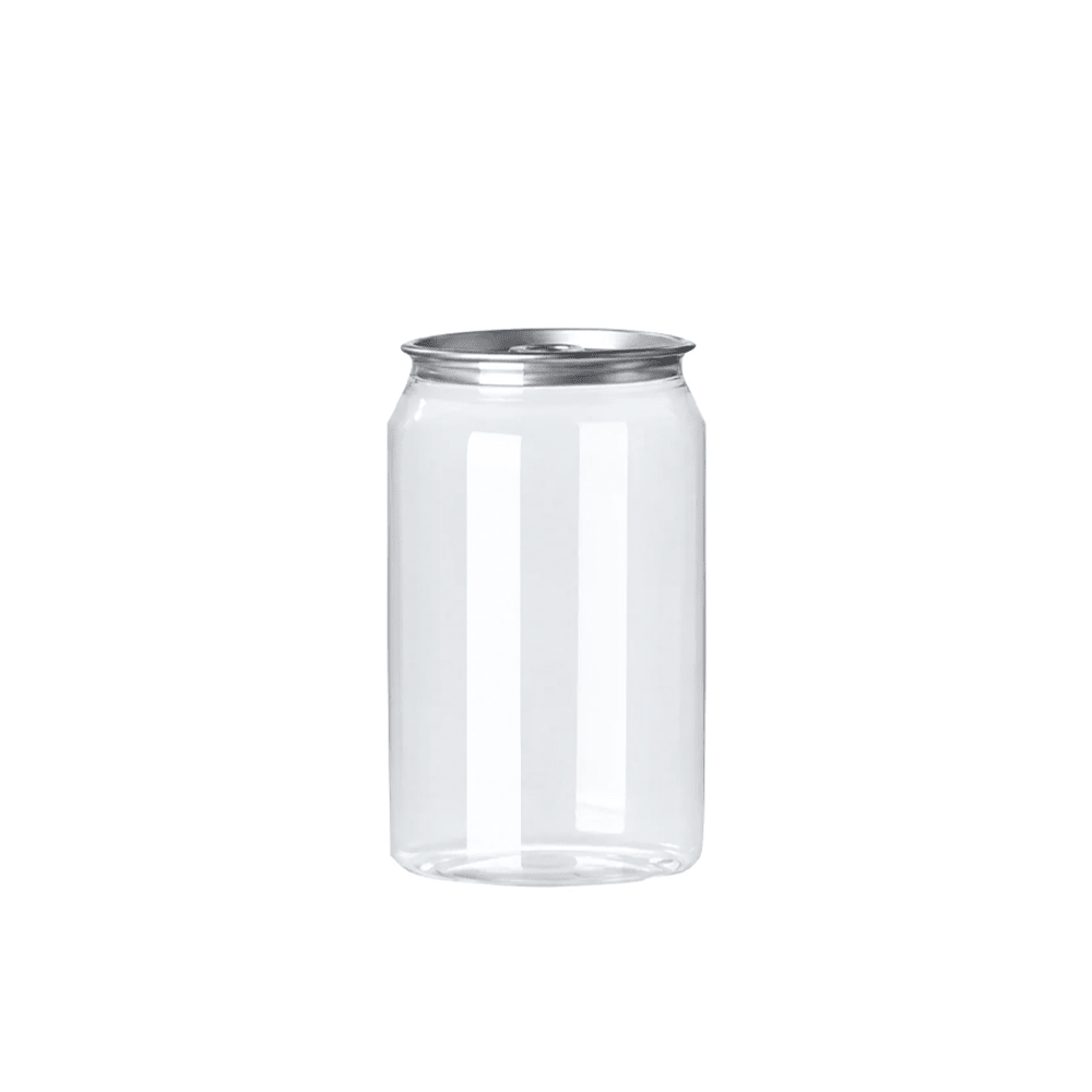 250mL Clear PET Can With Lid - 200/CTN - TEM IMPORTS™