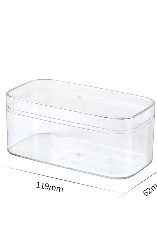 250mL Clear Rectangular Container With Hard Lid - TEM IMPORTS™