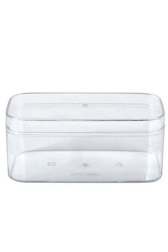 250mL Clear Rectangular Container With Hard Lid - TEM IMPORTS™