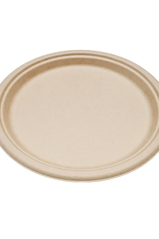 254mm/10" Inch Natural Round Sugarcane Plate - TEM IMPORTS™