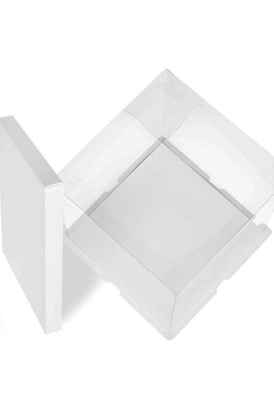 26x26x24 Clear Square Cake Box With Paper Lid - TEM IMPORTS™