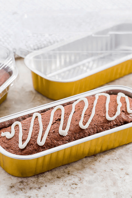 270mL Rectangular Loaf Aluminium Foil Cake Pan Gold Series - TEM IMPORTS™