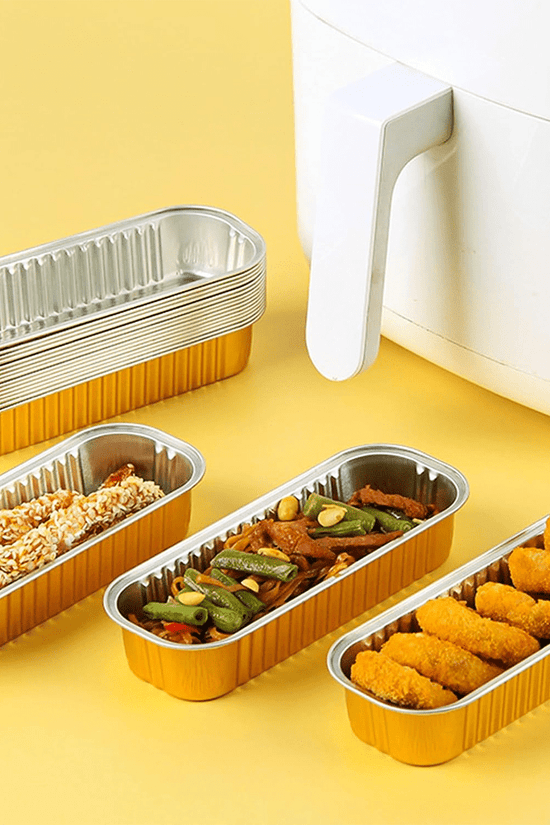 270mL Rectangular Loaf Aluminium Foil Cake Pan Gold Series - TEM IMPORTS™