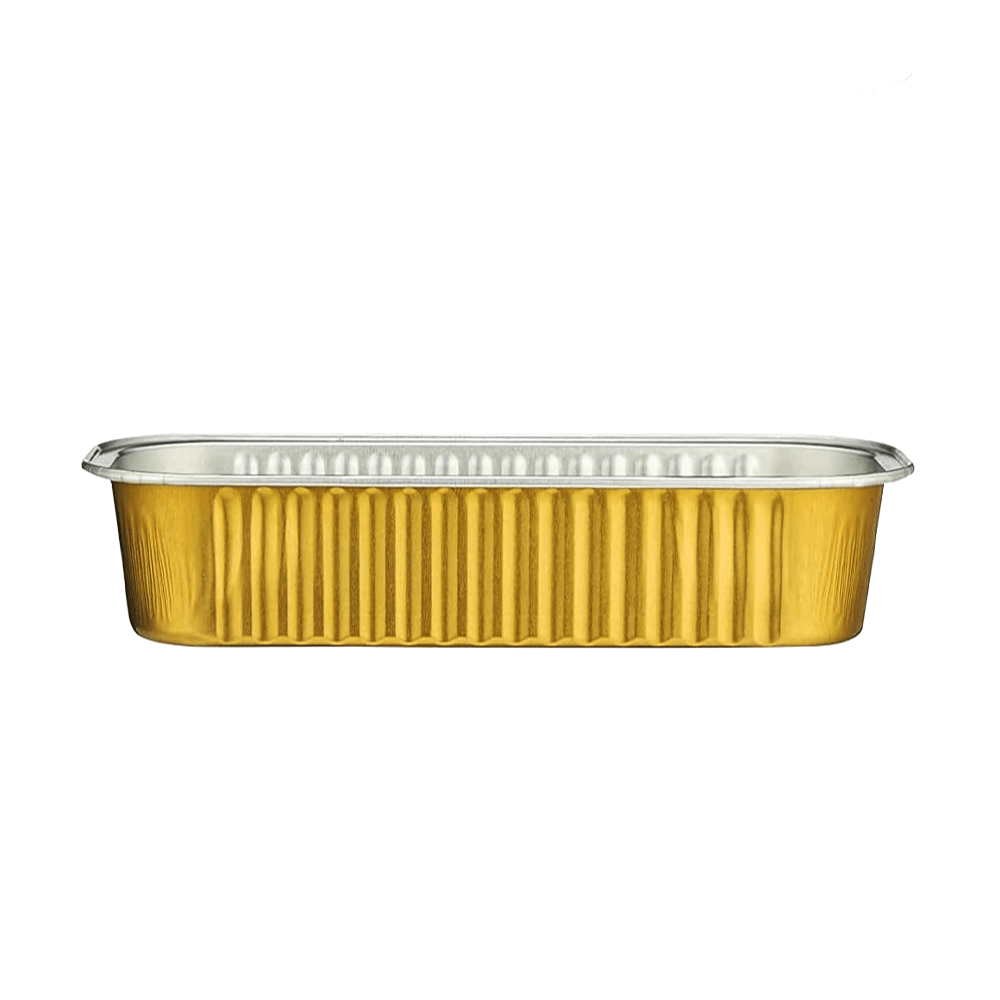 270mL Rectangular Loaf Aluminium Foil Cake Pan Gold Series - TEM IMPORTS™