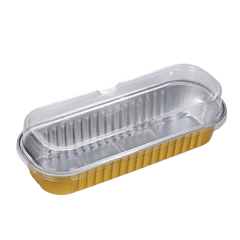 270mL Rectangular Loaf Aluminium Foil Cake Pan Gold Series - TEM IMPORTS™
