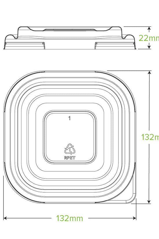 280-630mL Clear RPET Takeaway Lid - 600pcs/Ctn - TEM IMPORTS™