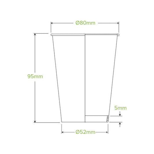 280mL/8oz (80mm) Leaf Single Wall BioCup - 1000/CTN - TEM IMPORTS™
