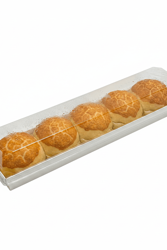 29x6.5cm Long Rectangular White Paper Tray With Clear Lid - TEM IMPORTS™