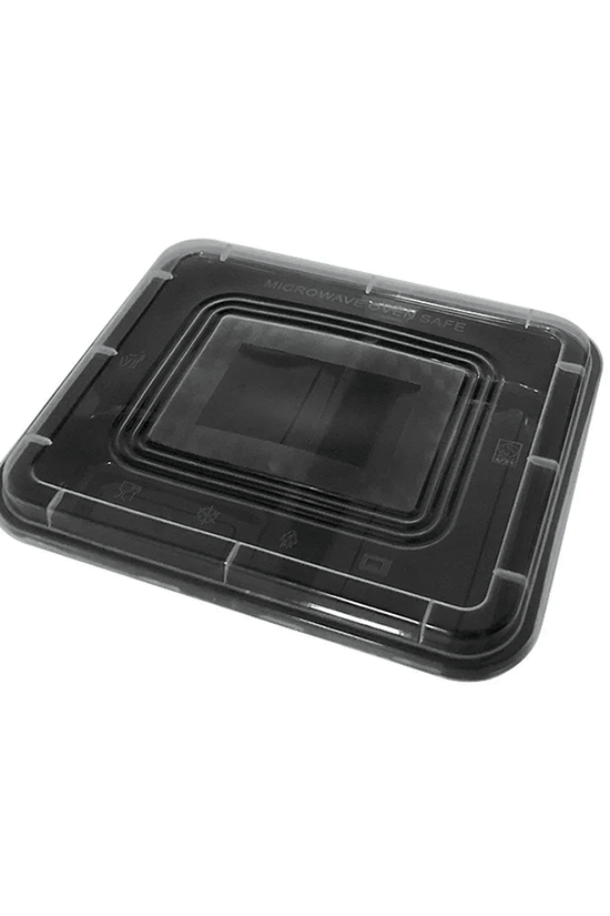 3 Compartment Small Black Takeaway Bento Box With Lid - TEM IMPORTS™