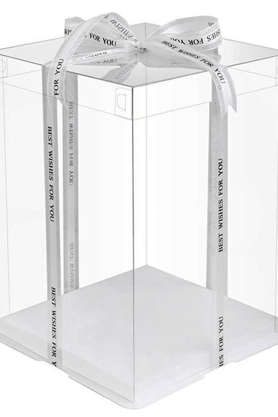 31x31x45 Transparent Square Box With Clear Lid - TEM IMPORTS™