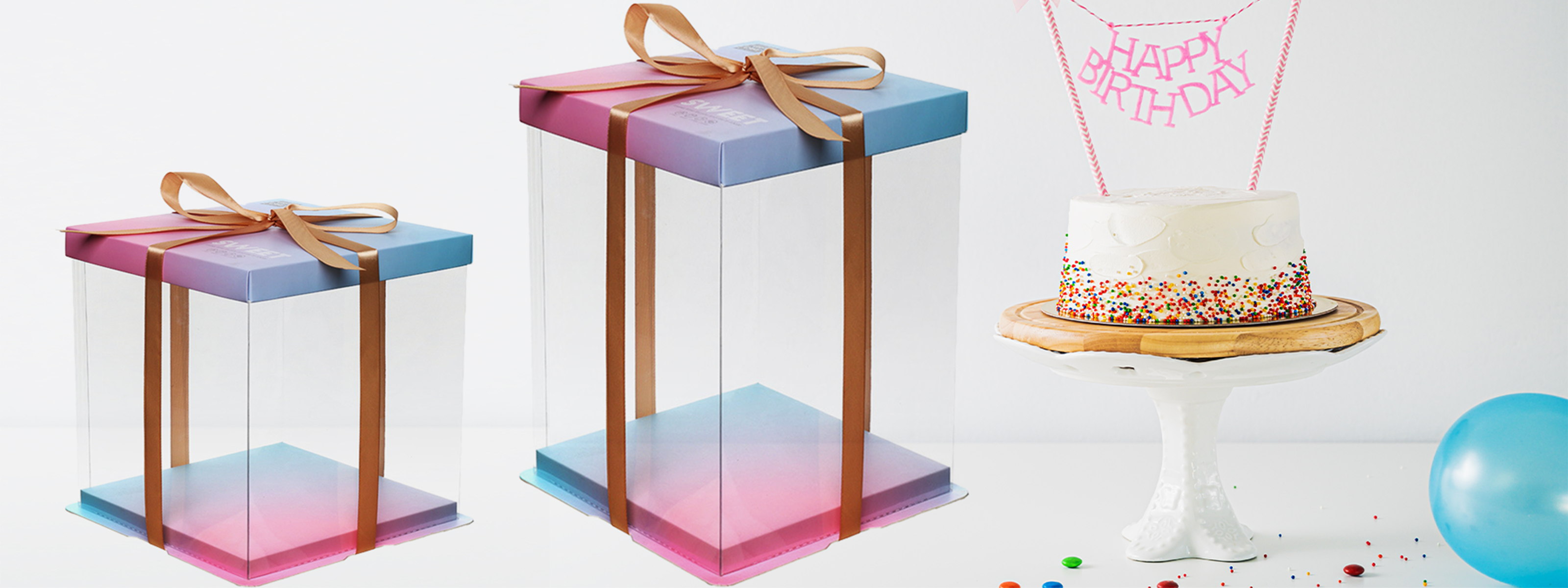 acetate cake boxes