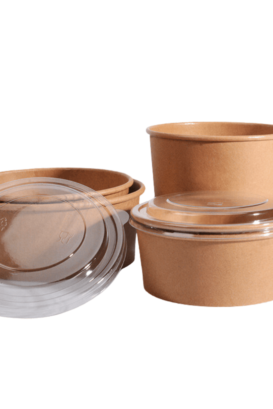 32oz/950mL PE Coated Kraft Paper Salad Bowl - TEM IMPORTS™