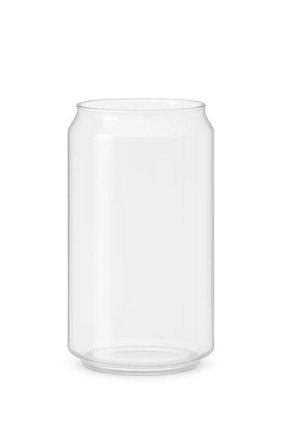 330mL Short Clear PET Can With Lid - 300/CTN - TEM IMPORTS™