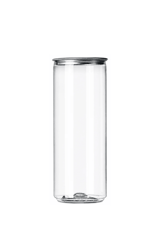 330mL Tall Slim Clear PET Can With Lid - 300/CTN - TEM IMPORTS™