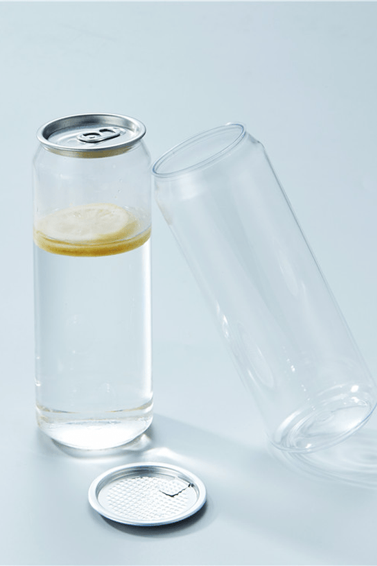330mL Tall Slim Clear PET Can With Lid - 300/CTN - TEM IMPORTS™