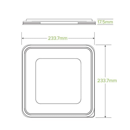 3/4/5-Compartment Large Clear RPET Takeaway Lid - 300pcs/Ctn - TEM IMPORTS™