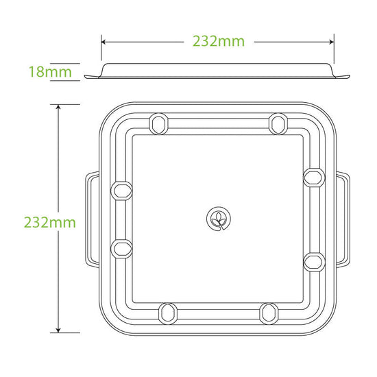 3/4/5-Compartment Natural Plant Fibre Takeaway Lid - 300pcs/Ctn - TEM IMPORTS™