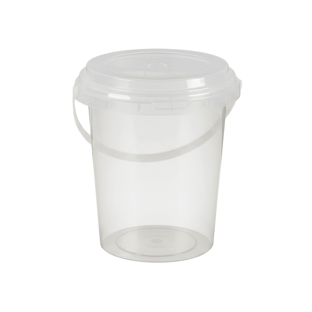 34oz/1000mL Clear Fruit/Milk Tea Tamper Proof Bucket Cup Sets - 100/CTN - TEM IMPORTS™