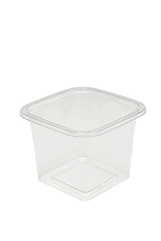 350mL Clear Tall Square Dessert Container With Lid - TEM IMPORTS™