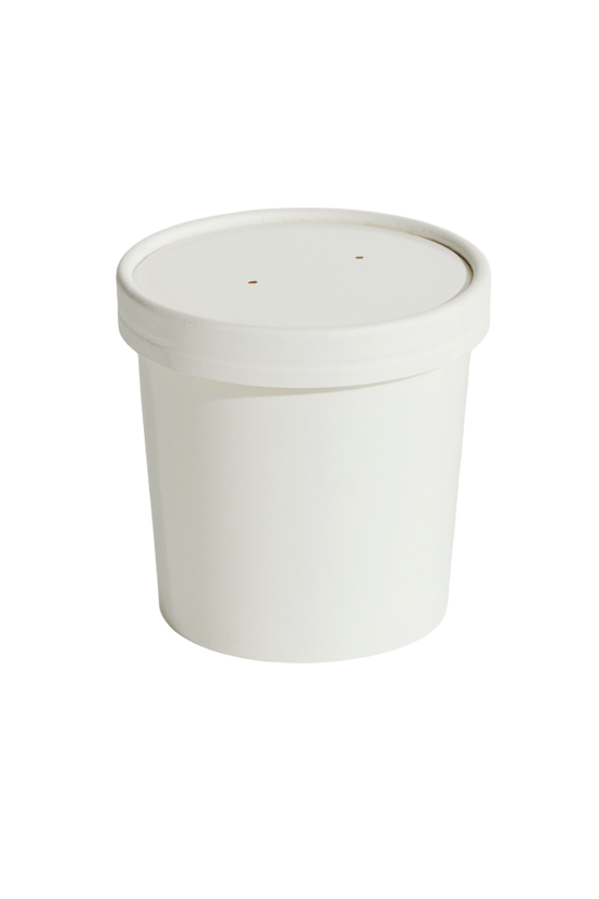 360mL (12oz) White Food Container & Lid Combo - TEM IMPORTS™