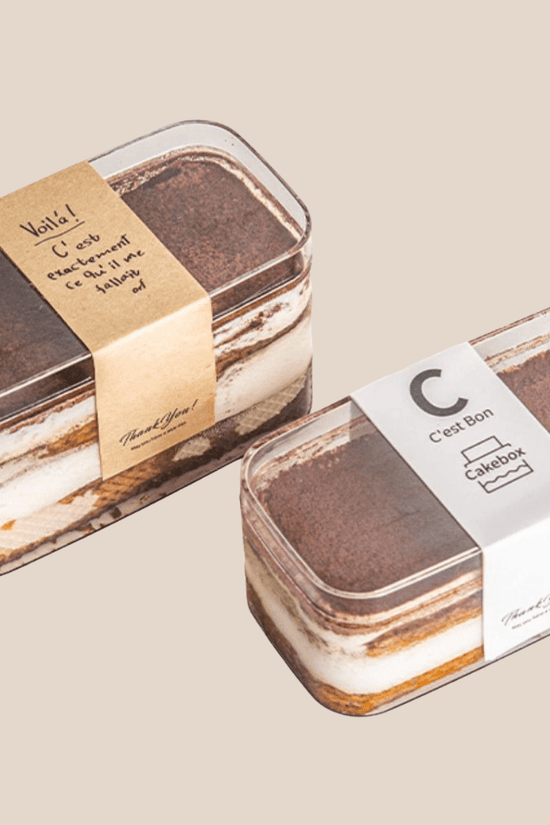 380mL Clear Tall Rectangular Container With Hard Lid - TEM IMPORTS™