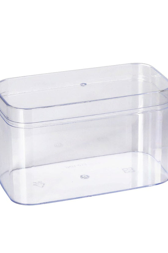 380mL Clear Tall Rectangular Container With Hard Lid - TEM IMPORTS™
