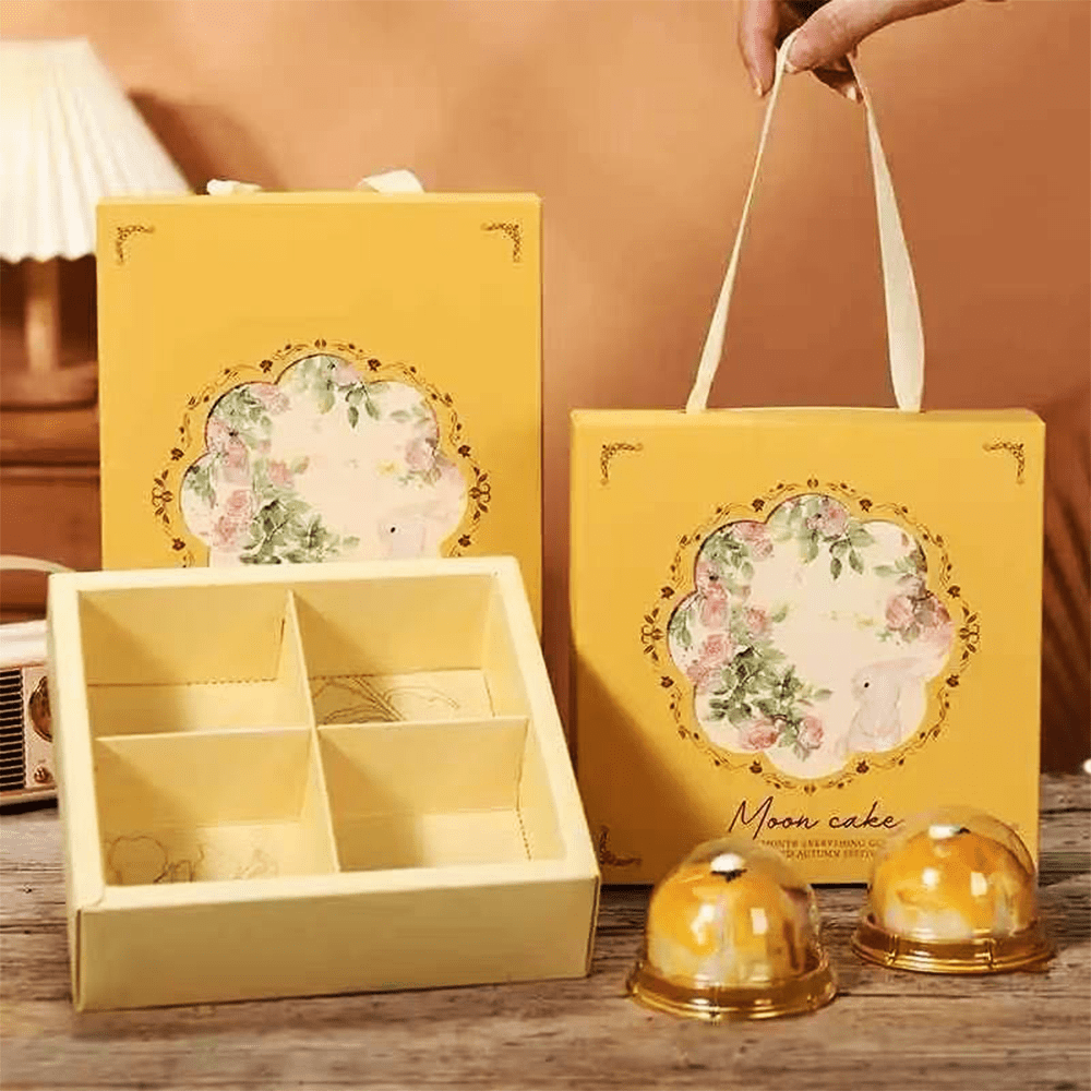 4 Compartment Gift Box with Carry Handle- Pack of 25 - TEM IMPORTS™