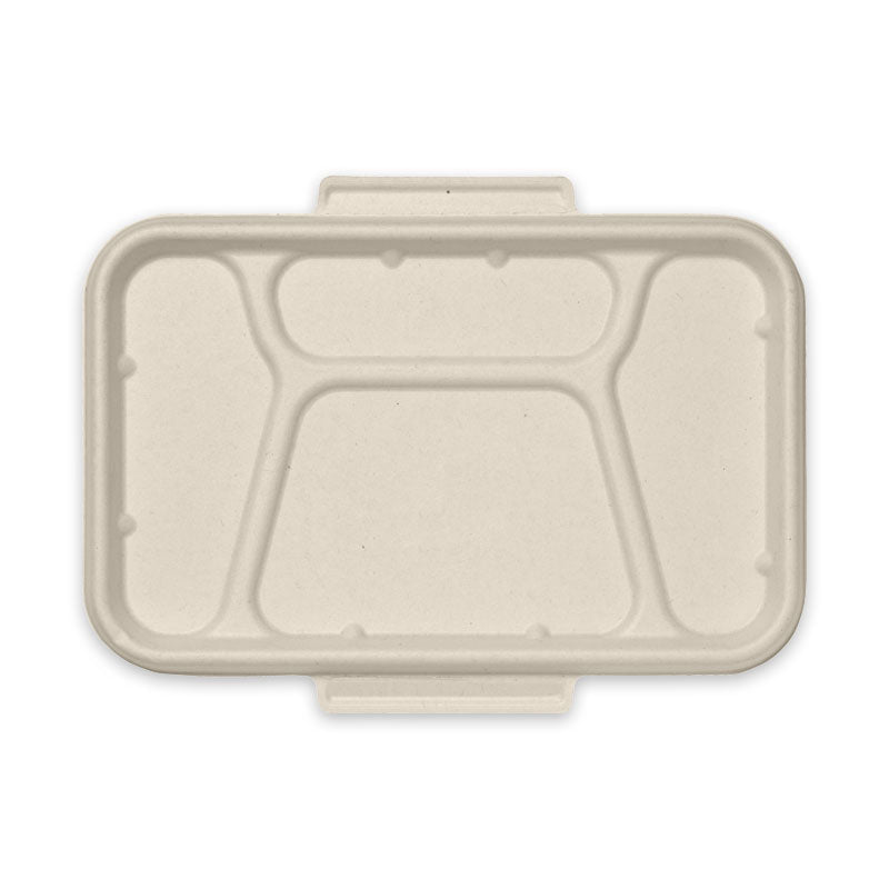 4-Compartment Natural Plant Fibre Takeaway Lid - 300pcs/Ctn - TEM IMPORTS™