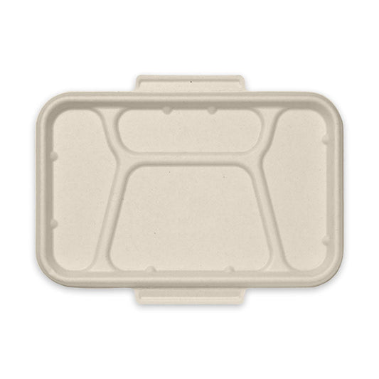 4-Compartment Natural Plant Fibre Takeaway Lid - 300pcs/Ctn - TEM IMPORTS™