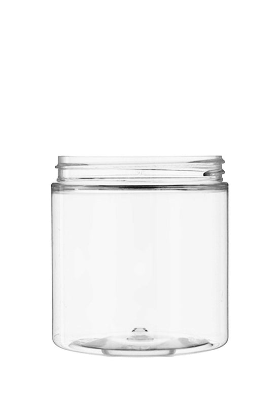 400mL/83mm Neck Straight Sided Plastic Jar With Metal Lid - TEM IMPORTS™