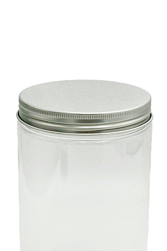 400mL/83mm Neck Straight Sided Plastic Jar With Metal Lid - TEM IMPORTS™