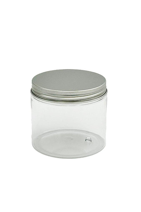 400mL/89mm Neck Straight Sided Plastic Jar With Metal Lid - TEM IMPORTS™