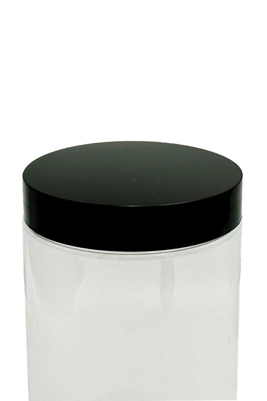 400mL/89mm Neck Straight Sided Plastic Jar With Plastic Lid - TEM IMPORTS™