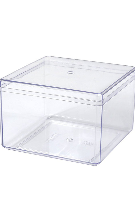 440mL Clear Square Container With Hard Lid - TEM IMPORTS™