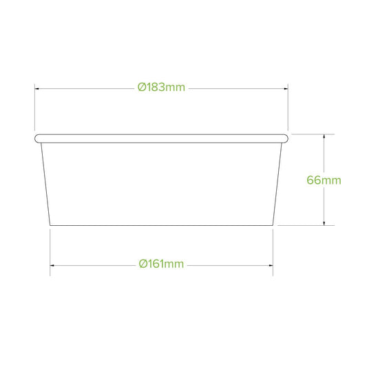 44oz/1300mL Extra Large Kraft BioBowl - 200pcs/Ctn - TEM IMPORTS™