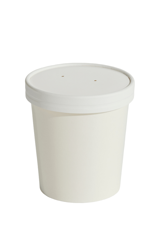470mL (16oz) White Food Container & Lid Combo - TEM IMPORTS™