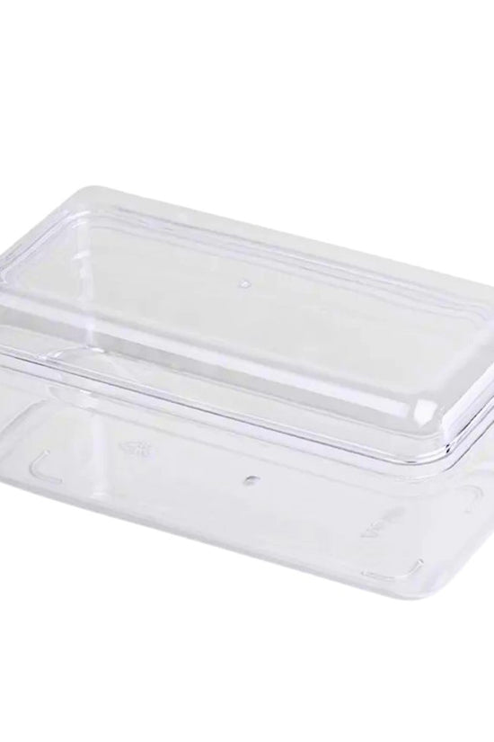 470mL Clear Long Rectangular Container With Hard Lid - TEM IMPORTS™