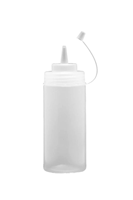 472mL Clear Plastic Squeeze Bottle Wide Mouth W/Cap - TEM IMPORTS™