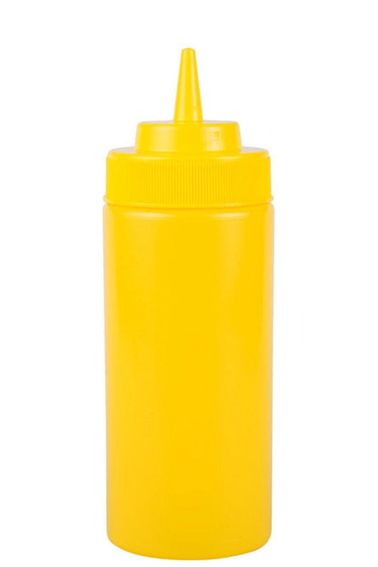 472mL Yellow Plastic Squeeze Bottle Wide Mouth - TEM IMPORTS™