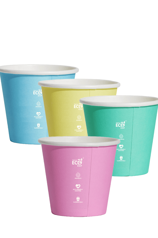 4oz (D/62mm) Truly Eco Pastel Single Wall Coffee Cup - TEM IMPORTS™