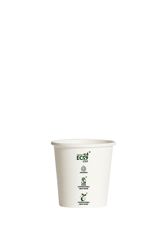 4oz Truly Eco® Aqueous Single Wall Paper Cup White - 1000/CTN - TEM IMPORTS™