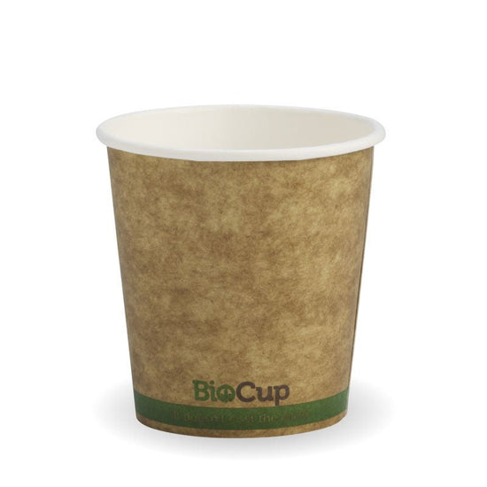 4oz/120mL (63mm) Kraft Green Stripe Single Wall BioCup - 2000pcs/Ctn - TEM IMPORTS™