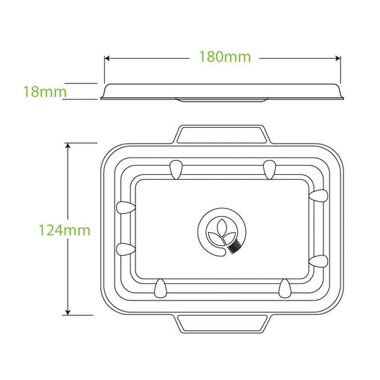 500 & 600mL Natural Plant Fibre Takeaway Lid - 500pcs/Ctn - TEM IMPORTS™