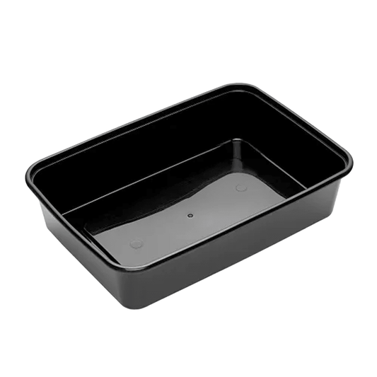 500mL Black Rectangular Container - 500/CTN - TEM IMPORTS™