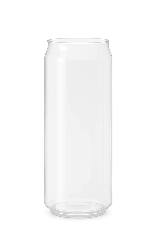 500mL Clear PET Can With Lid - 200/CTN - TEM IMPORTS™