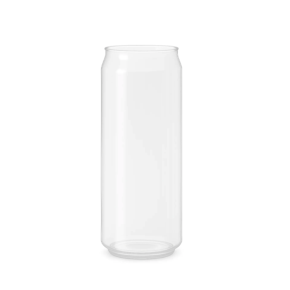 500mL Clear PET Can With Lid - 200/CTN - TEM IMPORTS™