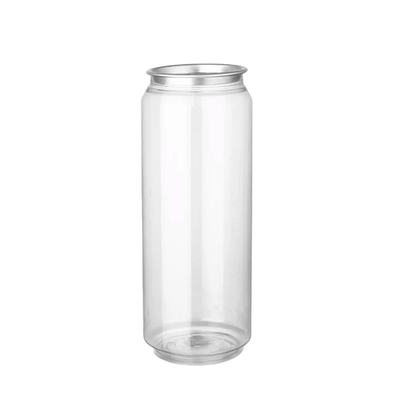 500mL Clear PET Can With Lid - 200/CTN - TEM IMPORTS™
